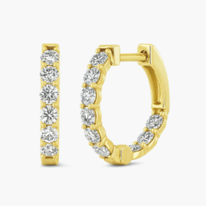 Mini créoles Agoyah argent massif doré