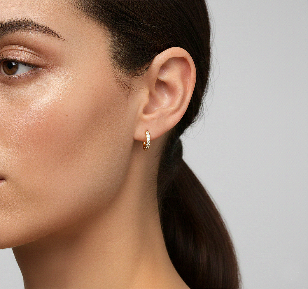 Mini créoles Sandrine argent massif – Image 4