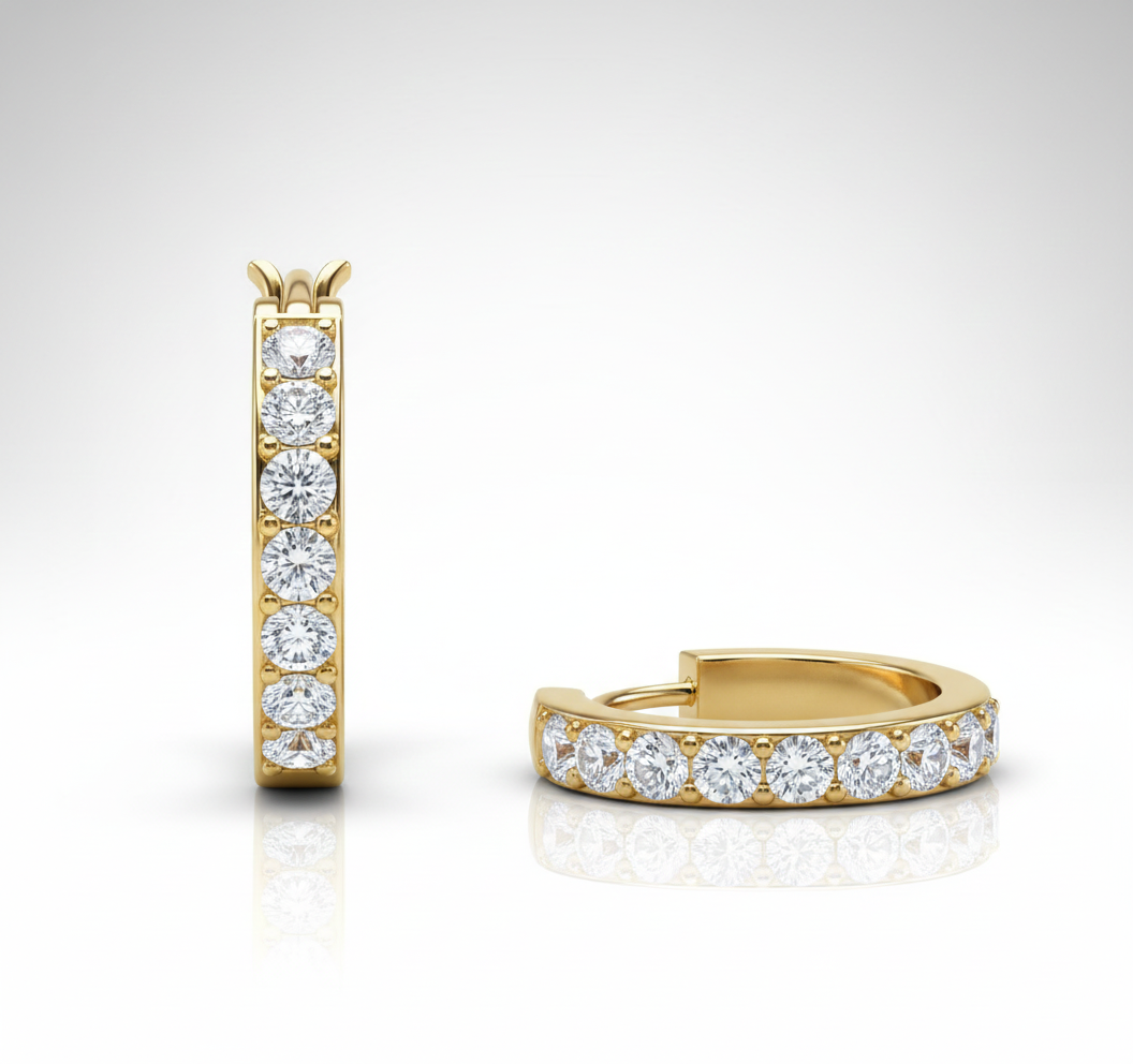 Mini créoles Sandrine argent massif – Image 2