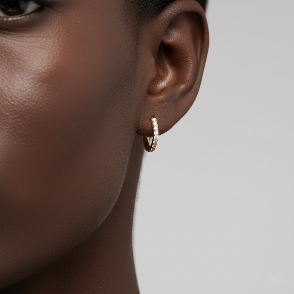 Mini créoles Sandrine argent massif – Image 3