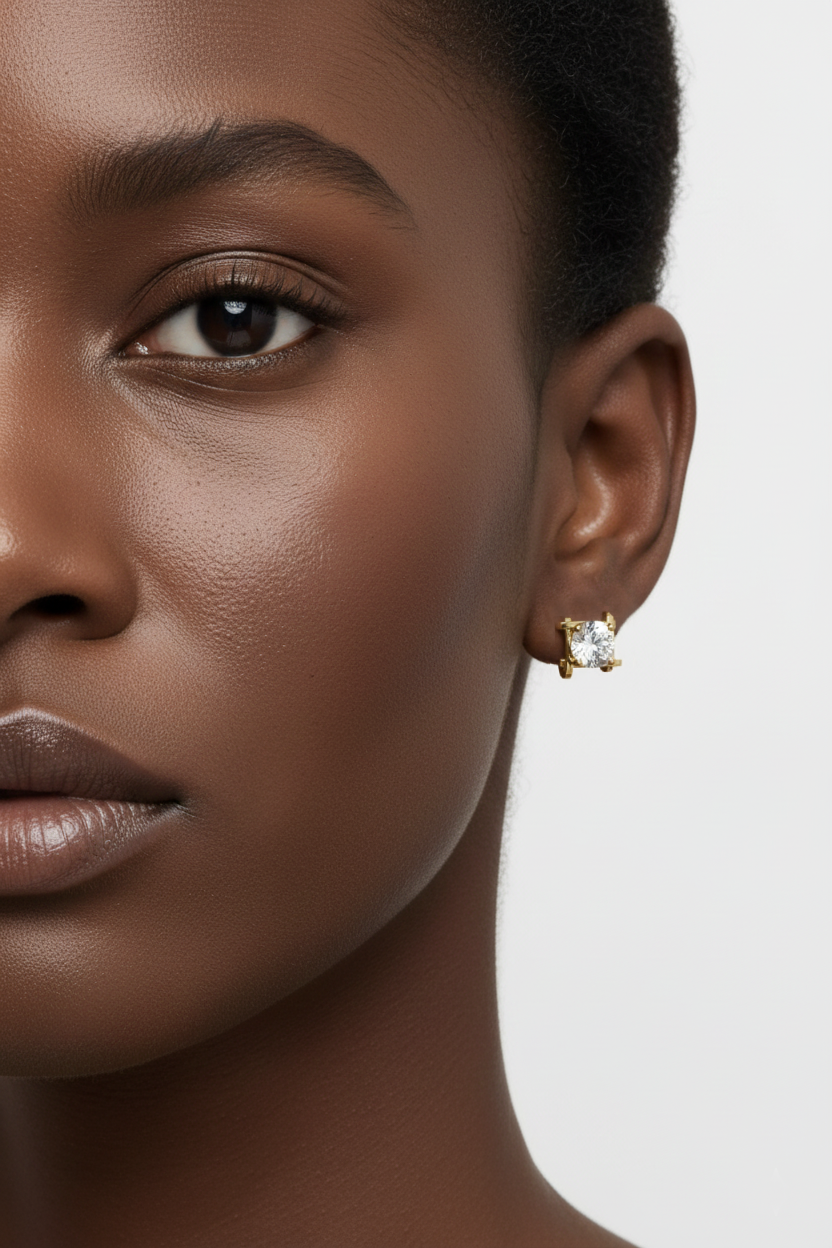 Clou d'oreille Carine Argent massif – Image 3