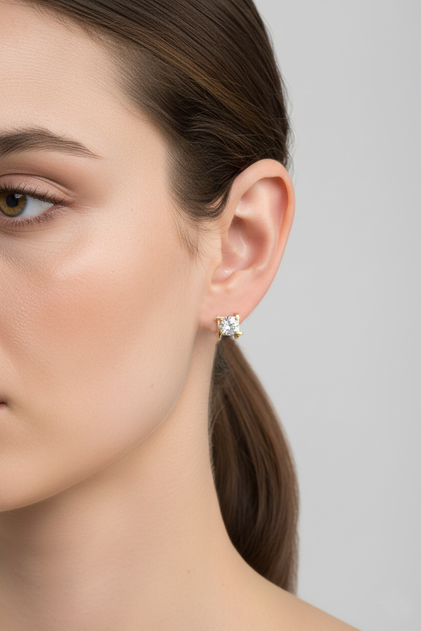 Clou d'oreille Carine Argent massif – Image 4